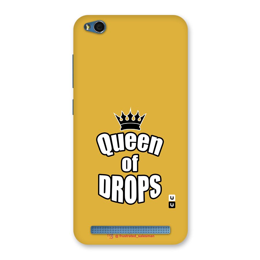 Queen of Drops Mustard Yellow Back Case for Redmi 5A