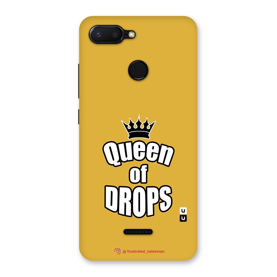 Queen of Drops Mustard Yellow Back Case for Redmi 6