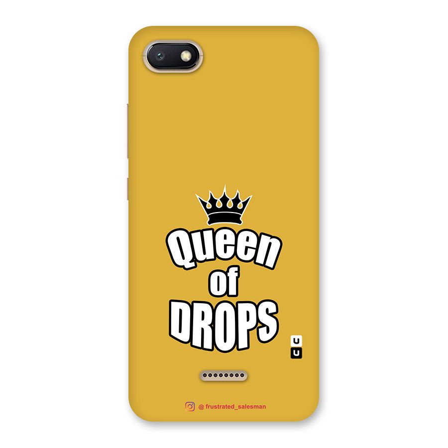 Queen of Drops Mustard Yellow Back Case for Redmi 6A