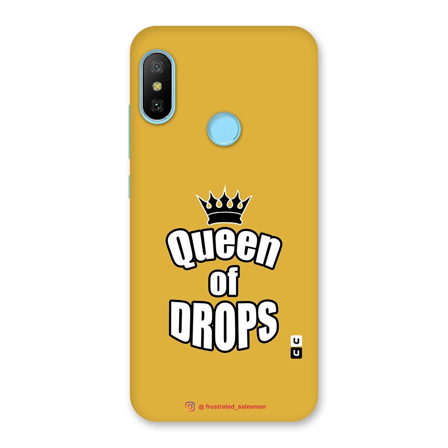 Queen of Drops Mustard Yellow Back Case for Redmi 6 Pro
