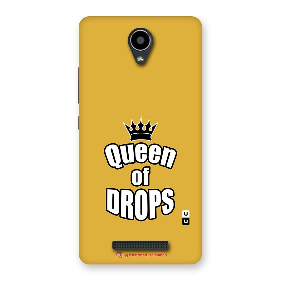 Queen of Drops Mustard Yellow Back Case for Redmi Note 2