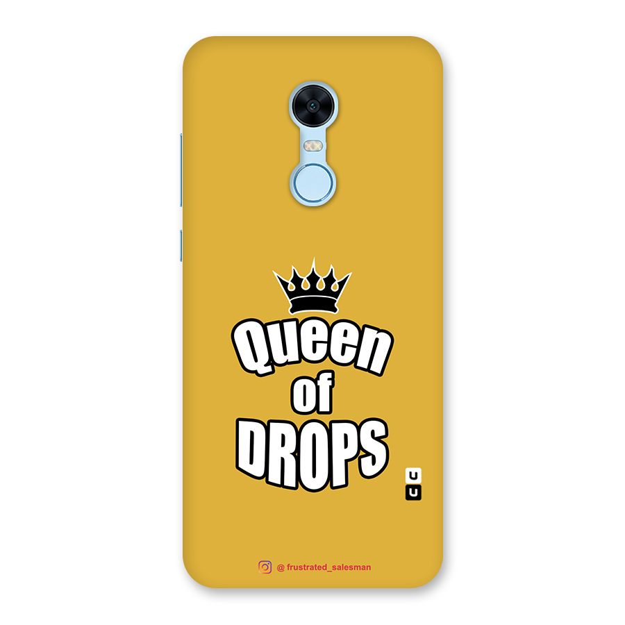 Queen of Drops Mustard Yellow Back Case for Redmi Note 5