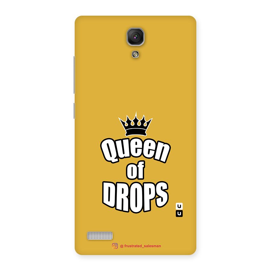 Queen of Drops Mustard Yellow Back Case for Redmi Note Prime
