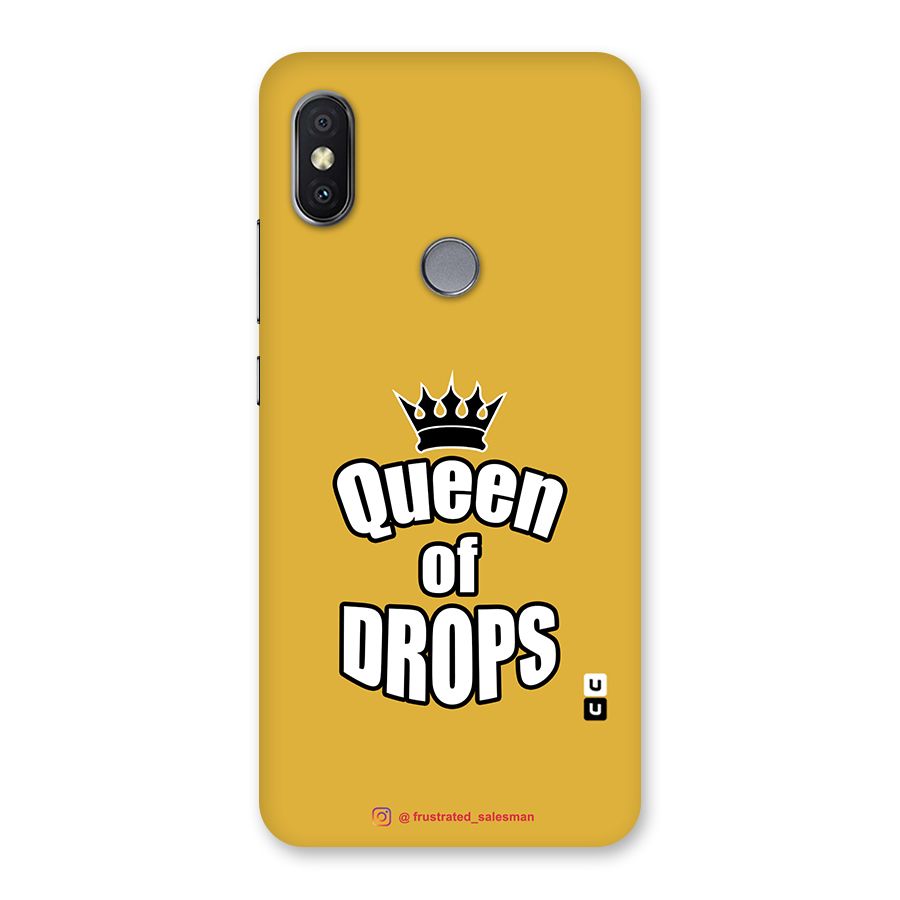 Queen of Drops Mustard Yellow Back Case for Redmi Y2