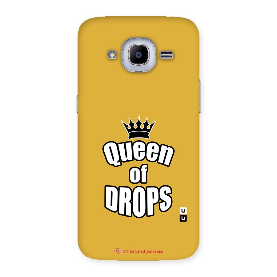 Queen of Drops Mustard Yellow Back Case for Samsung Galaxy J2 2016