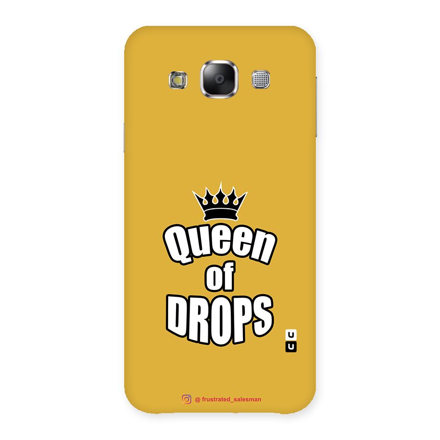 Queen of Drops Mustard Yellow Back Case for Samsung Galaxy E5