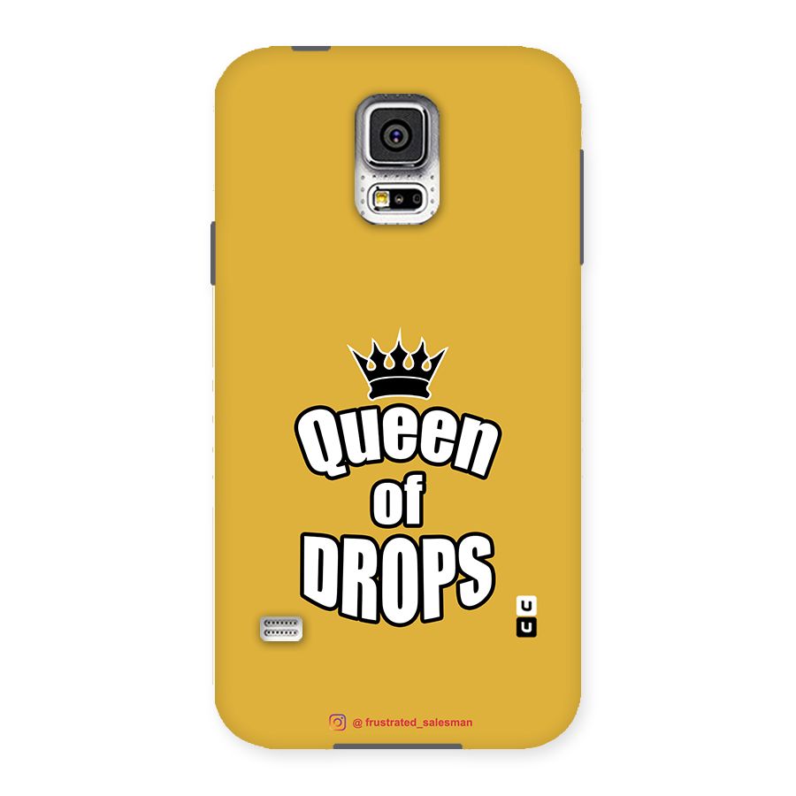 Queen of Drops Mustard Yellow Back Case for Samsung Galaxy S5