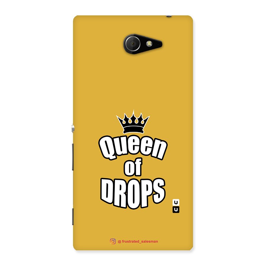 Queen of Drops Mustard Yellow Back Case for Sony Xperia M2