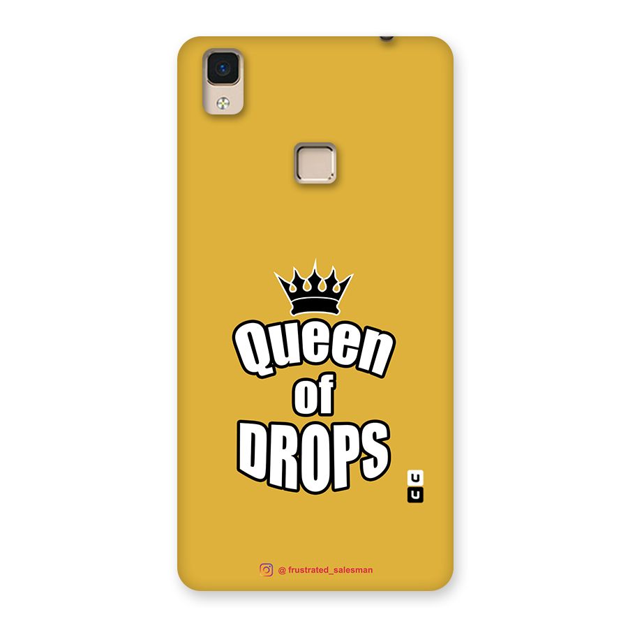 Queen of Drops Mustard Yellow Back Case for V3 Max