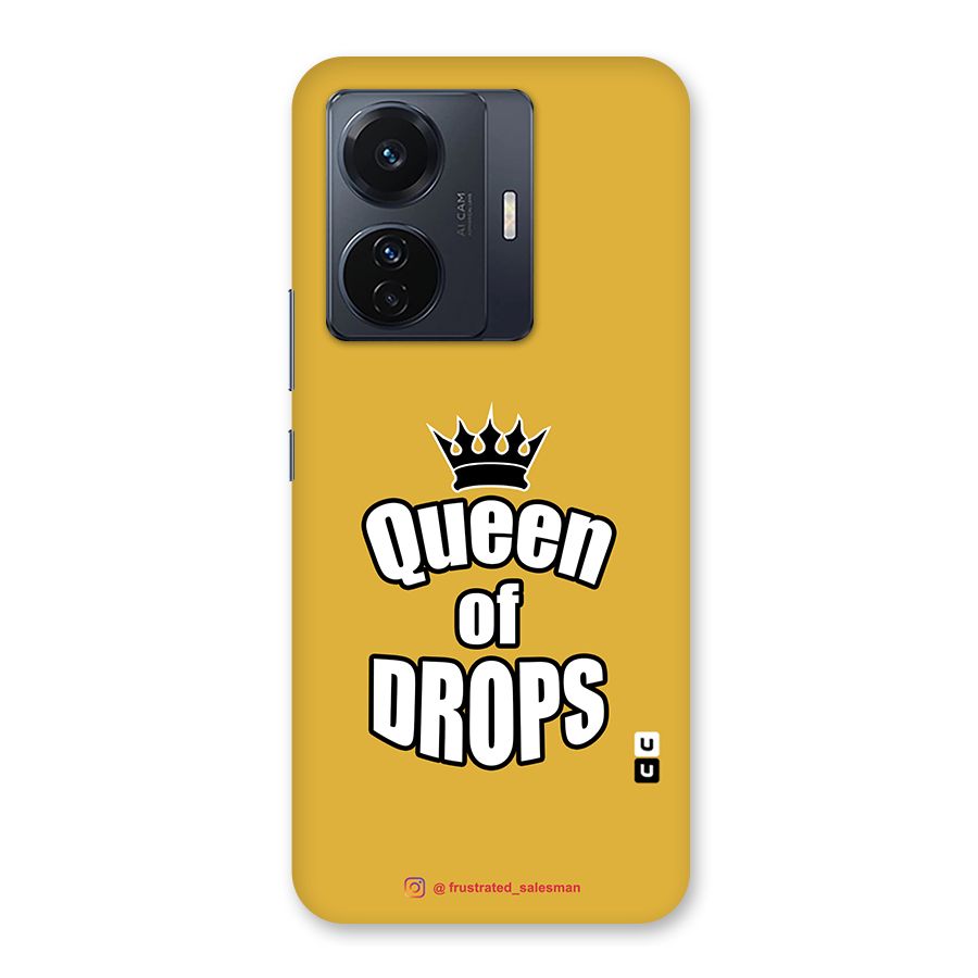 Queen of Drops Mustard Yellow Back Case for Vivo T1 Pro