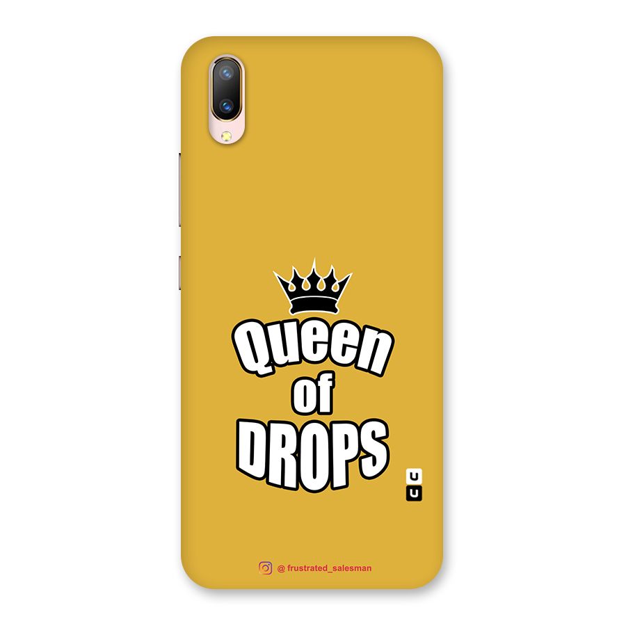 Queen of Drops Mustard Yellow Back Case for Vivo V11 Pro