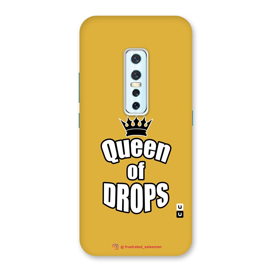 Queen of Drops Mustard Yellow Back Case for Vivo V17 Pro