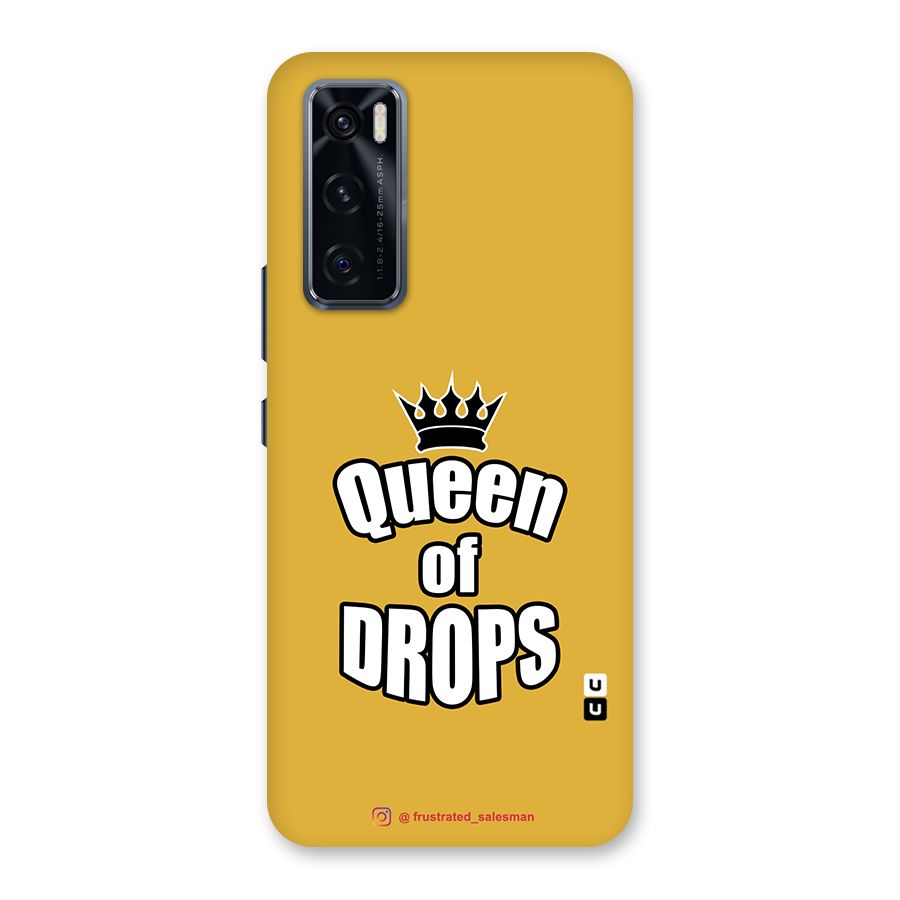 Queen of Drops Mustard Yellow Back Case for Vivo V20 SE
