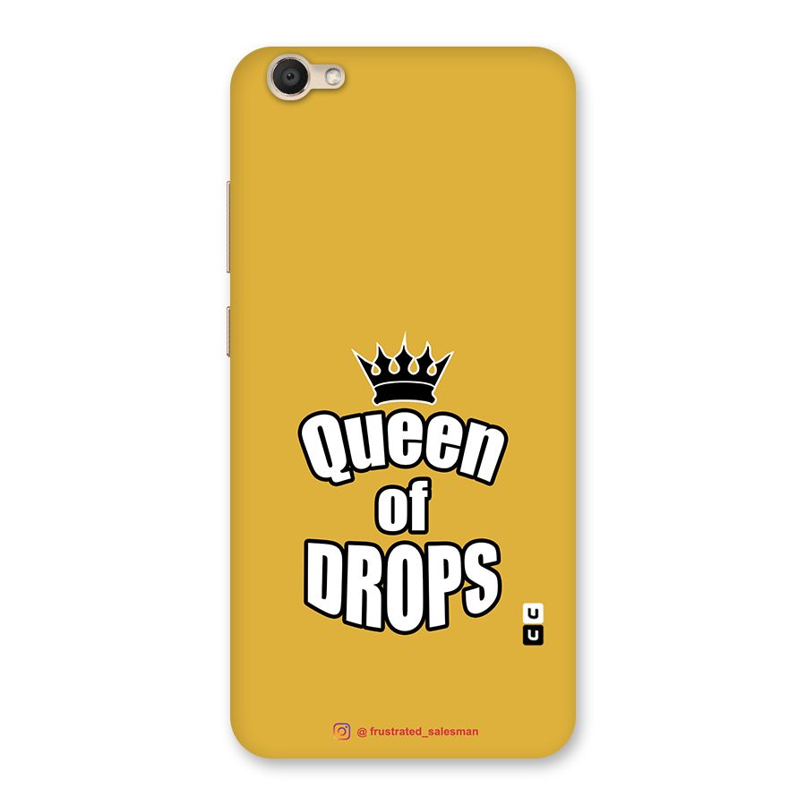 Queen of Drops Mustard Yellow Back Case for Vivo V5
