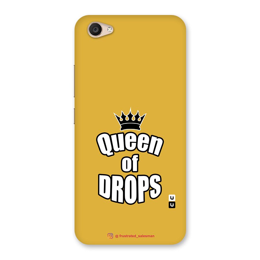 Queen of Drops Mustard Yellow Back Case for Vivo V5 Plus