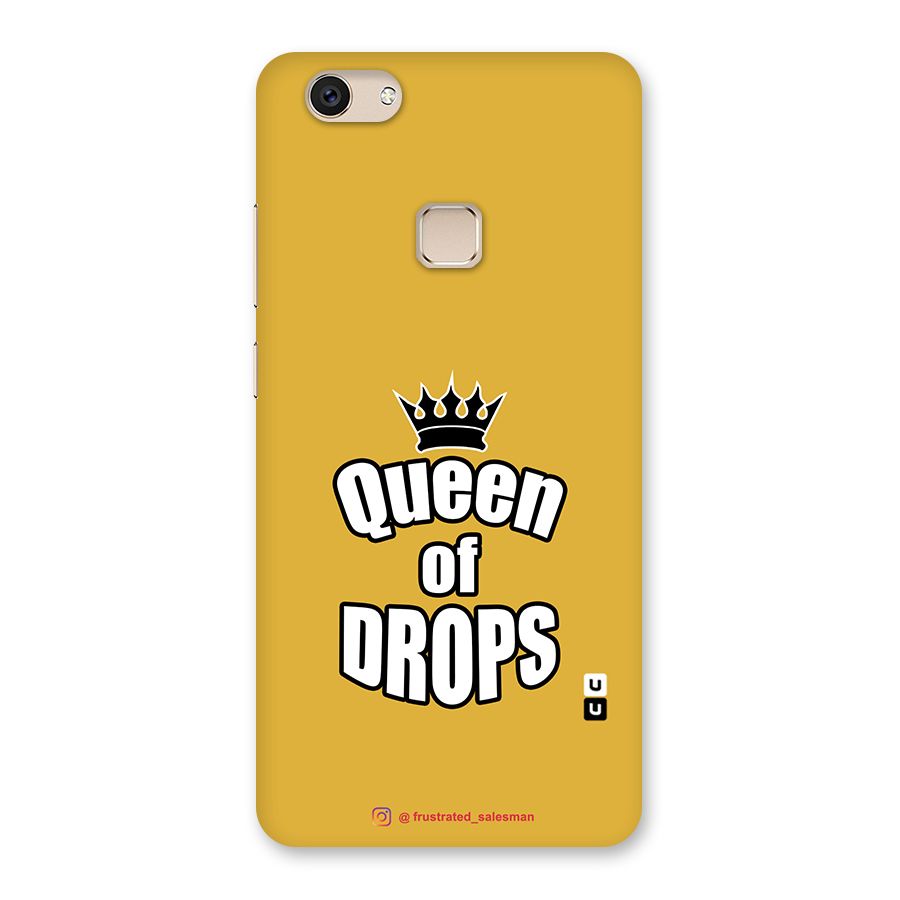 Queen of Drops Mustard Yellow Back Case for Vivo V7