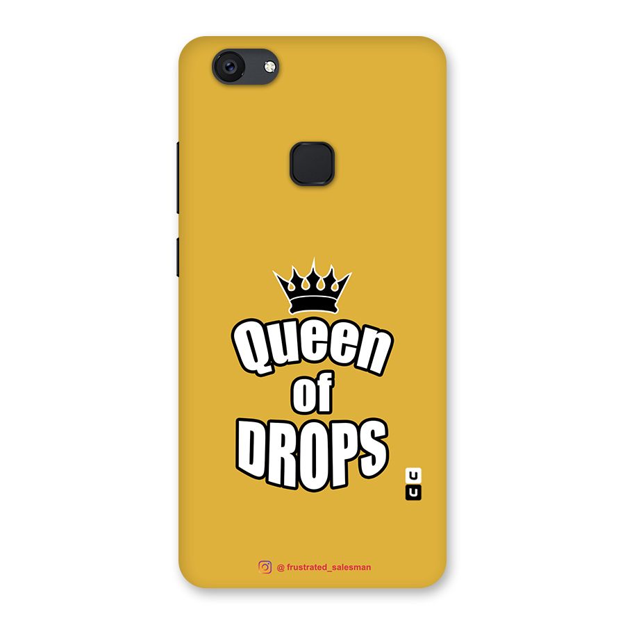 Queen of Drops Mustard Yellow Back Case for Vivo V7 Plus