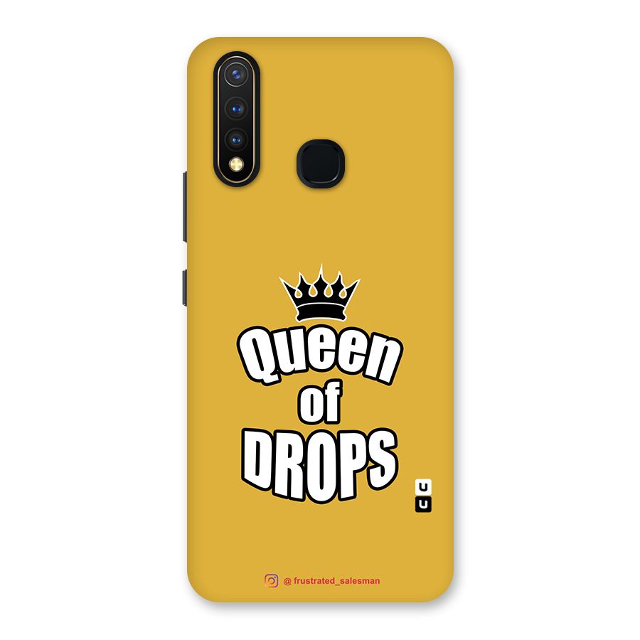 Queen of Drops Mustard Yellow Back Case for Vivo Y19