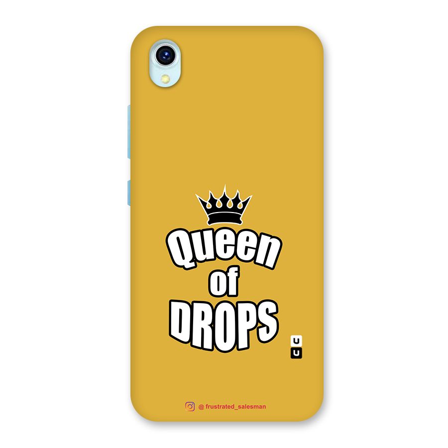 Queen of Drops Mustard Yellow Back Case for Vivo Y1s
