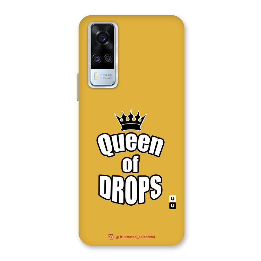 Queen of Drops Mustard Yellow Back Case for Vivo Y31