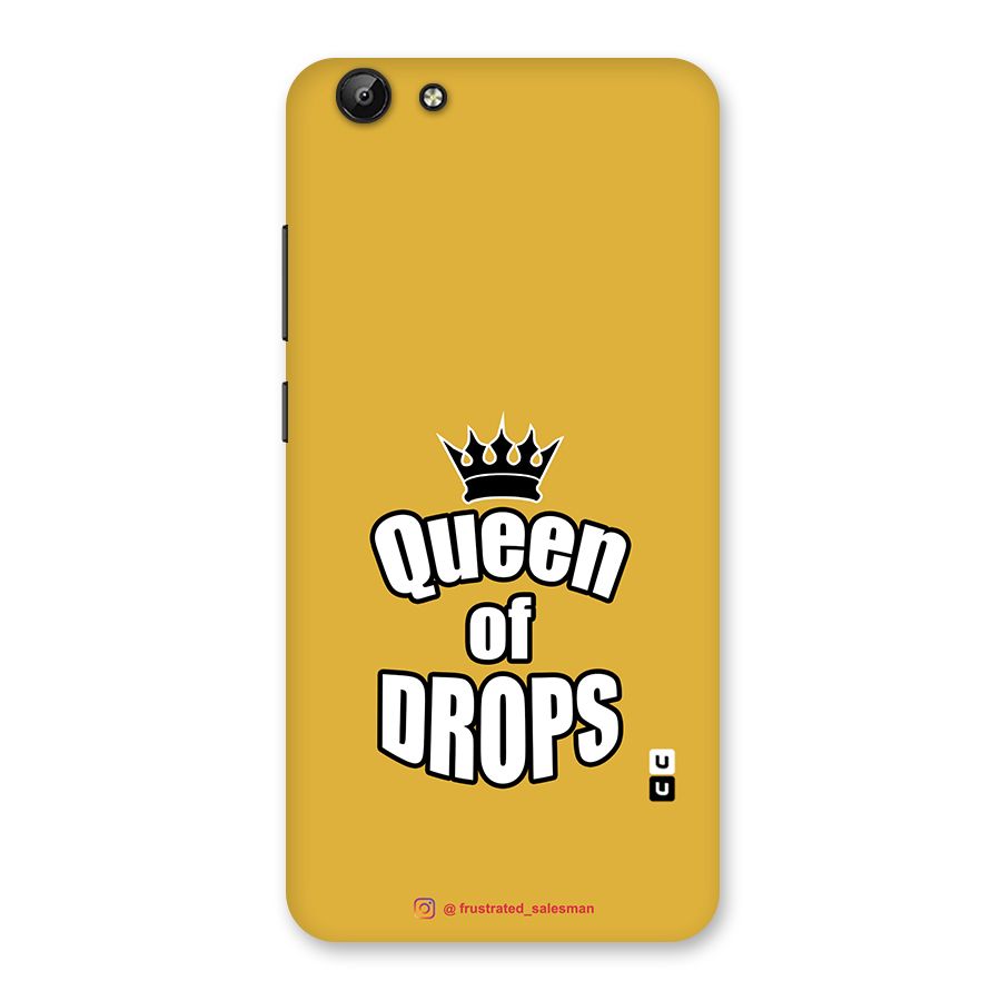 Queen of Drops Mustard Yellow Back Case for Vivo Y69