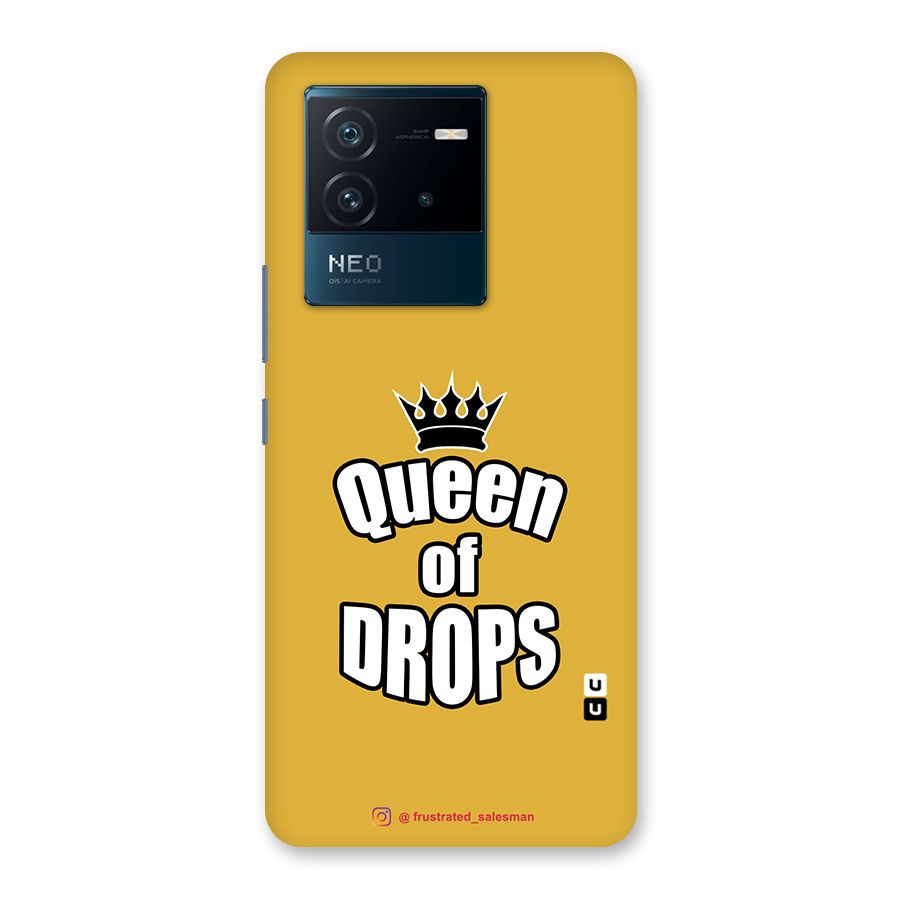 Queen of Drops Mustard Yellow Back Case for Vivo iQOO Neo 6 5G