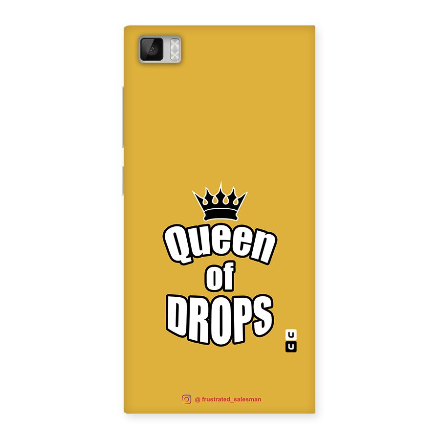 Queen of Drops Mustard Yellow Back Case for Xiaomi Mi3