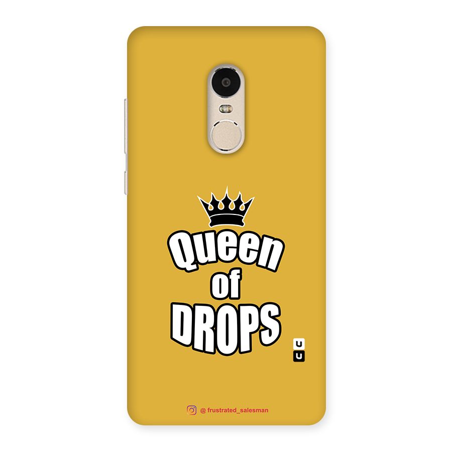 Queen of Drops Mustard Yellow Back Case for Xiaomi Redmi Note 4