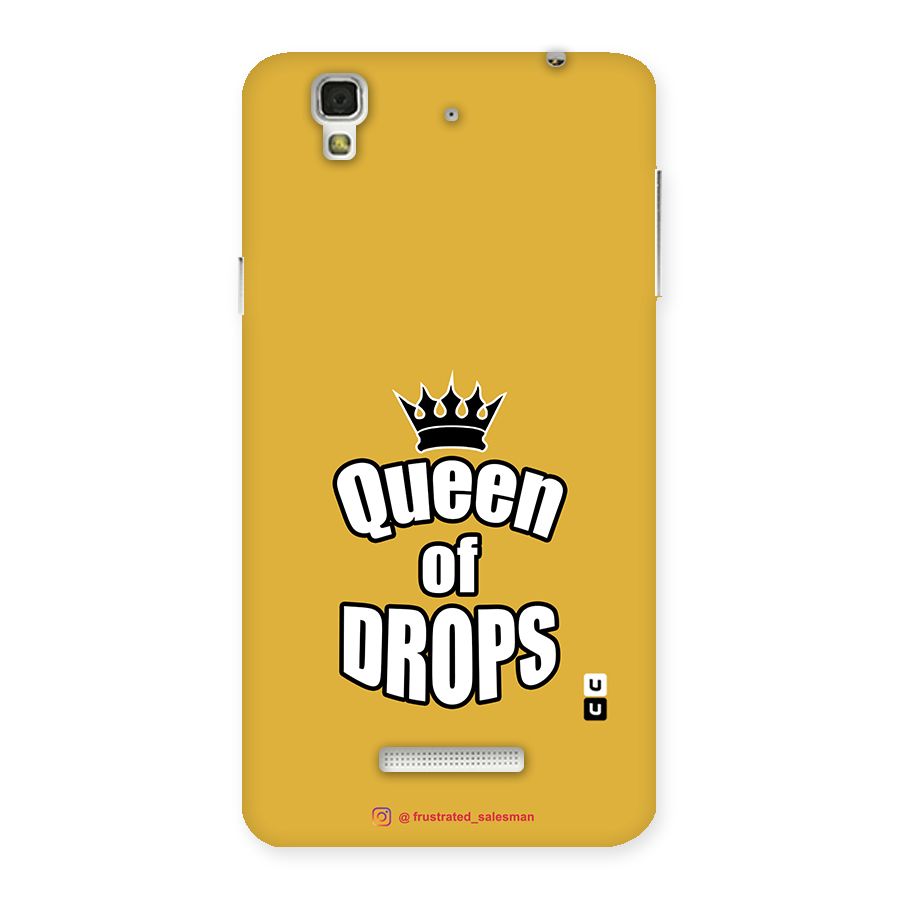 Queen of Drops Mustard Yellow Back Case for Yu Yureka