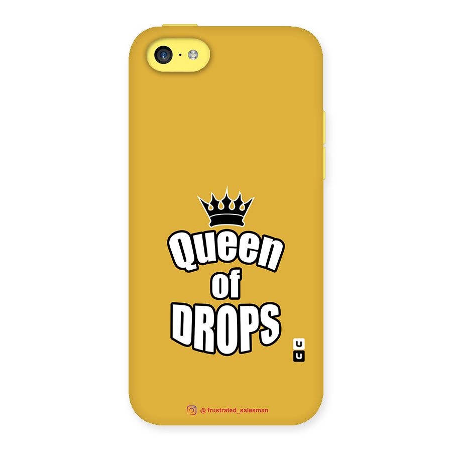 Queen of Drops Mustard Yellow Back Case for iPhone 5C