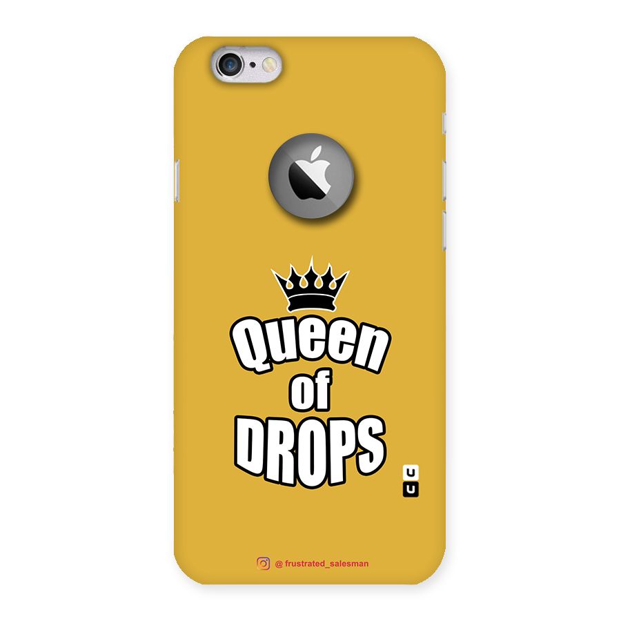 Queen of Drops Mustard Yellow Back Case for iPhone 6 Logo Cut