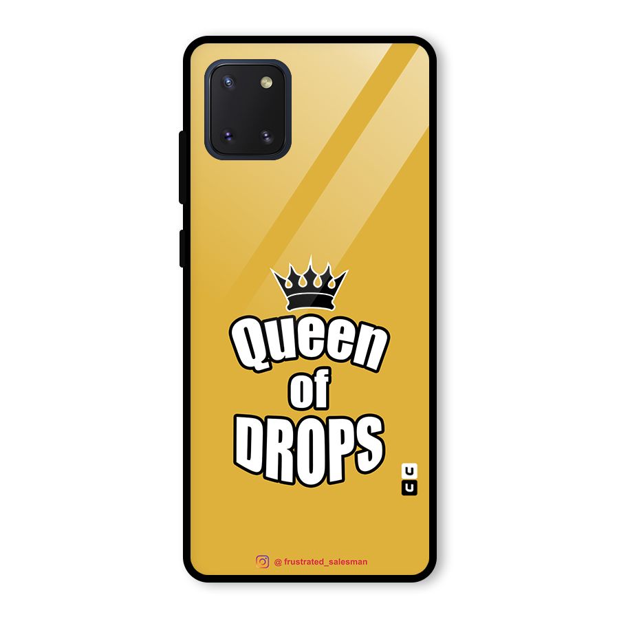 Queen of Drops Mustard Yellow Glass Back Case for Galaxy Note 10 Lite