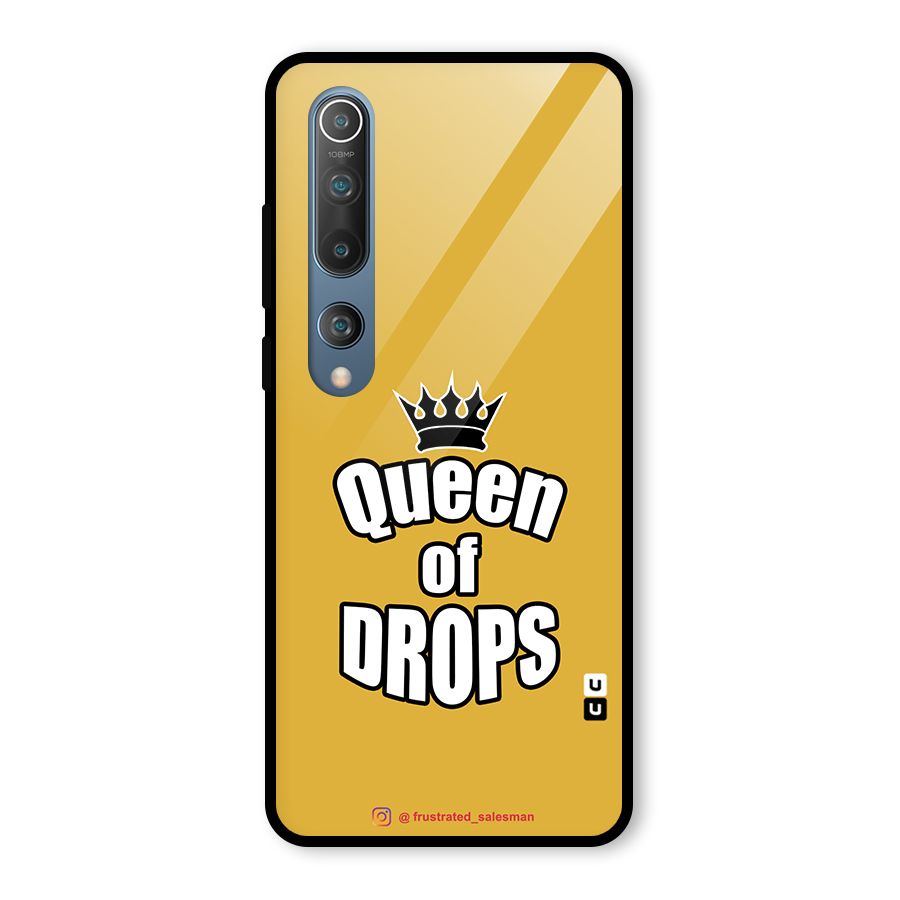 Queen of Drops Mustard Yellow Glass Back Case for Mi 10