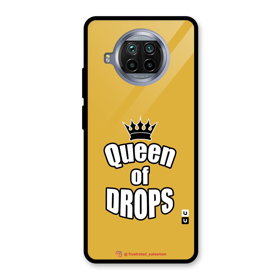 Queen of Drops Mustard Yellow Glass Back Case for Mi 10i