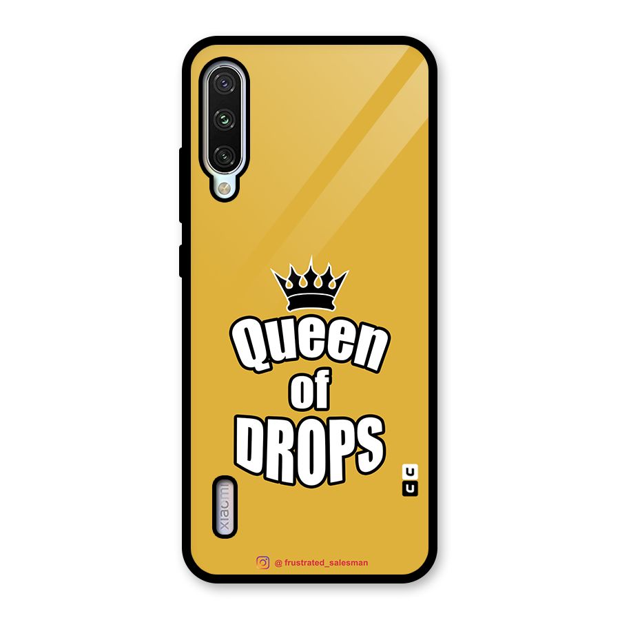 Queen of Drops Mustard Yellow Glass Back Case for Mi A3
