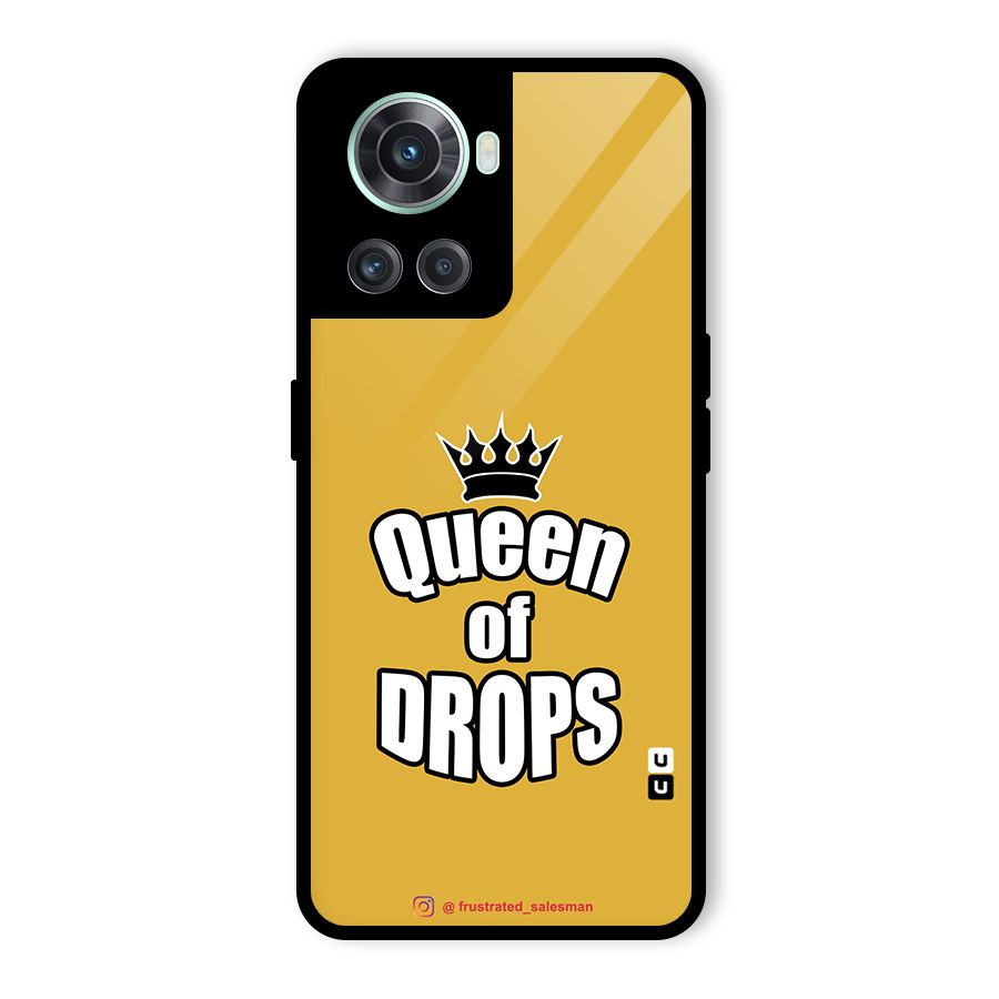 Queen of Drops Mustard Yellow Glass Back Case for OnePlus 10R