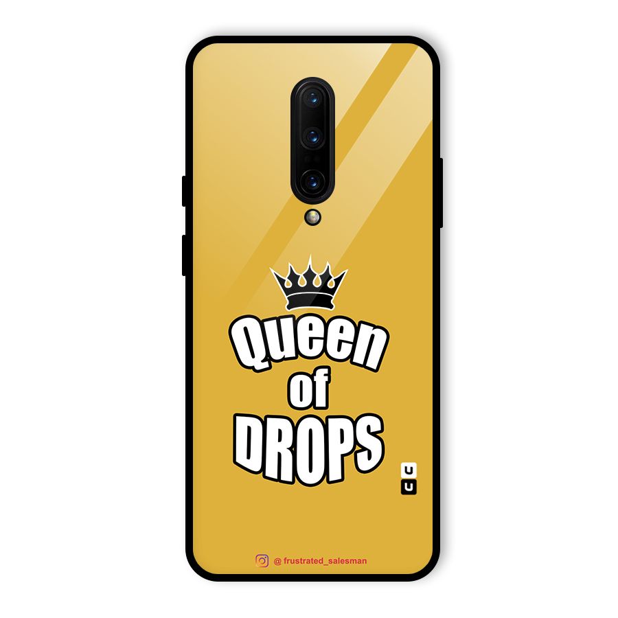 Queen of Drops Mustard Yellow Glass Back Case for OnePlus 7 Pro