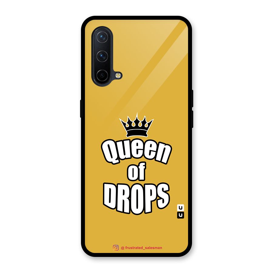 Queen of Drops Mustard Yellow Glass Back Case for OnePlus Nord CE 5G