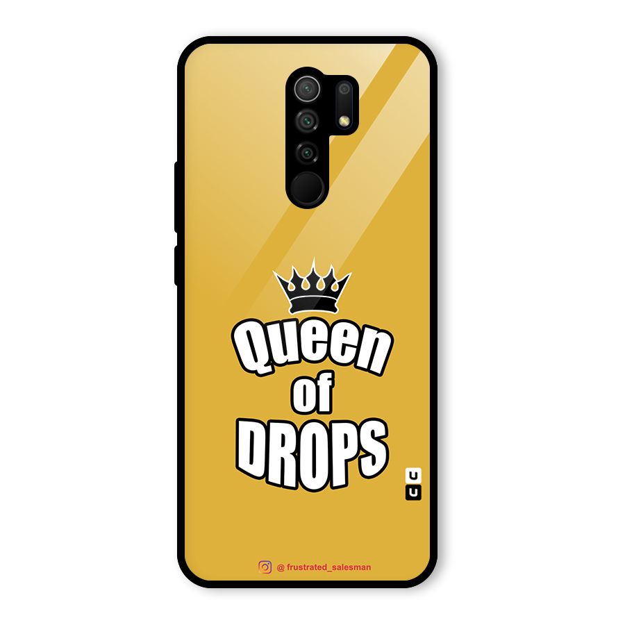 Queen of Drops Mustard Yellow Glass Back Case for Poco M2