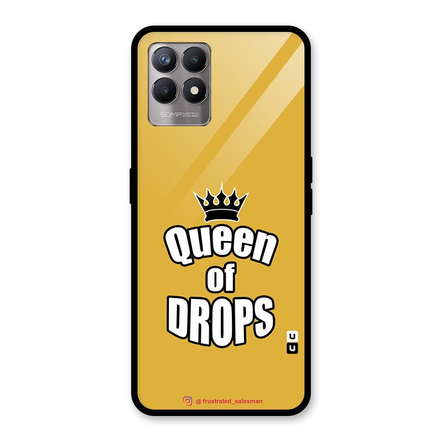 Queen of Drops Mustard Yellow Glass Back Case for Realme Narzo 50