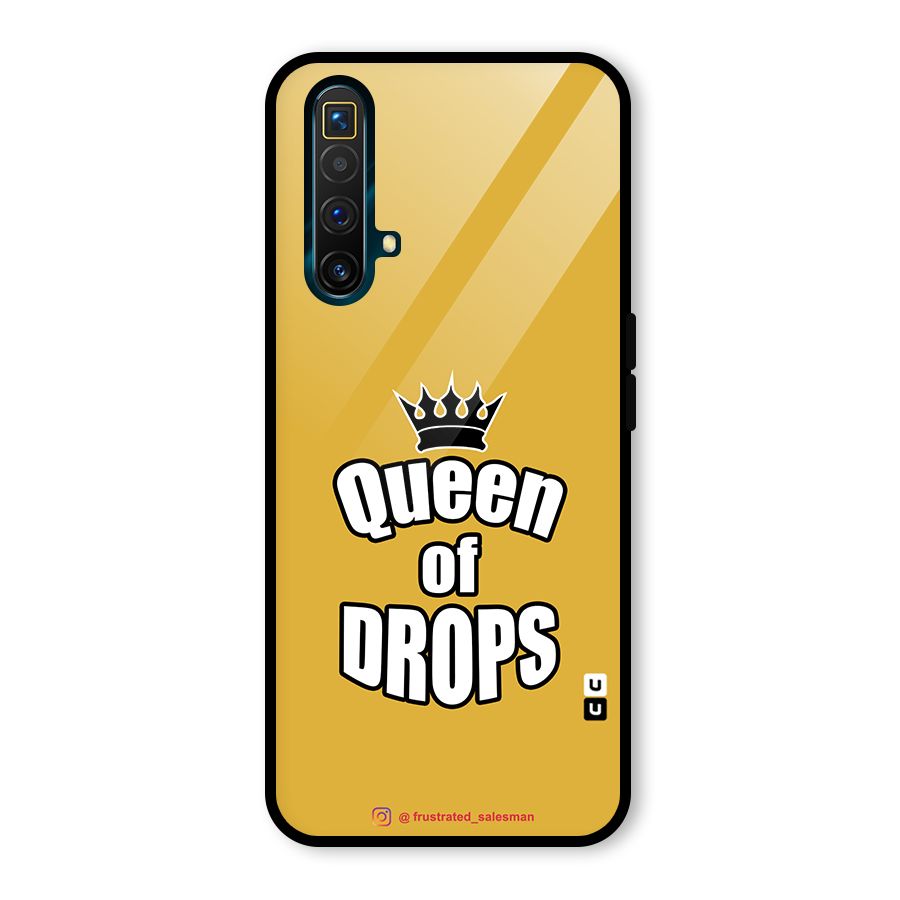 Queen of Drops Mustard Yellow Glass Back Case for Realme X3