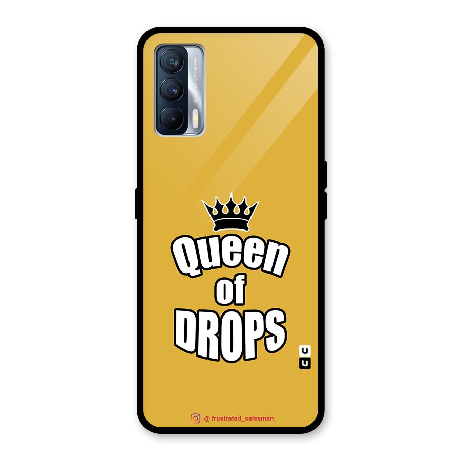Queen of Drops Mustard Yellow Glass Back Case for Realme X7