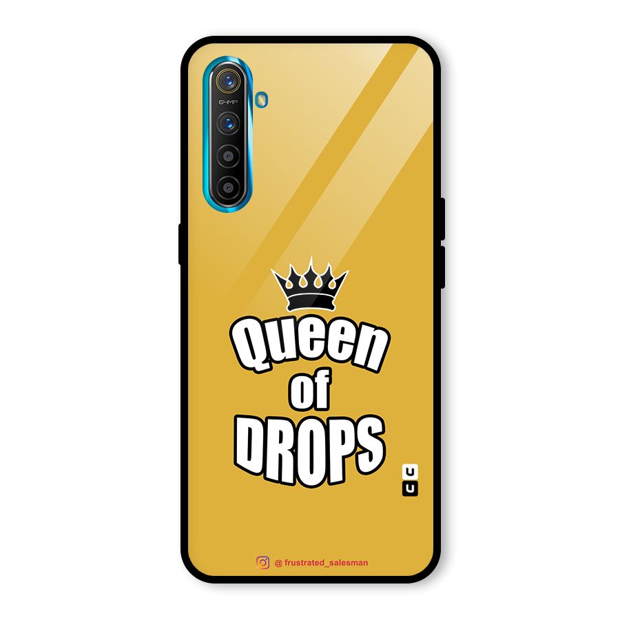 Queen of Drops Mustard Yellow Glass Back Case for Realme XT