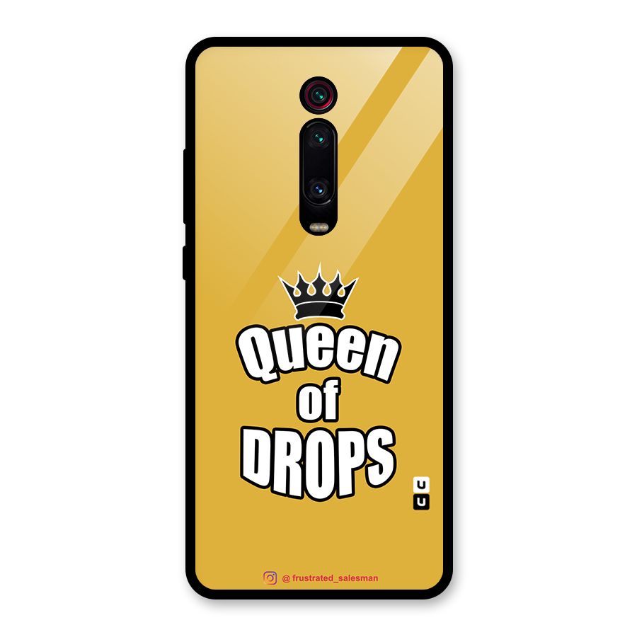 Queen of Drops Mustard Yellow Glass Back Case for Redmi K20