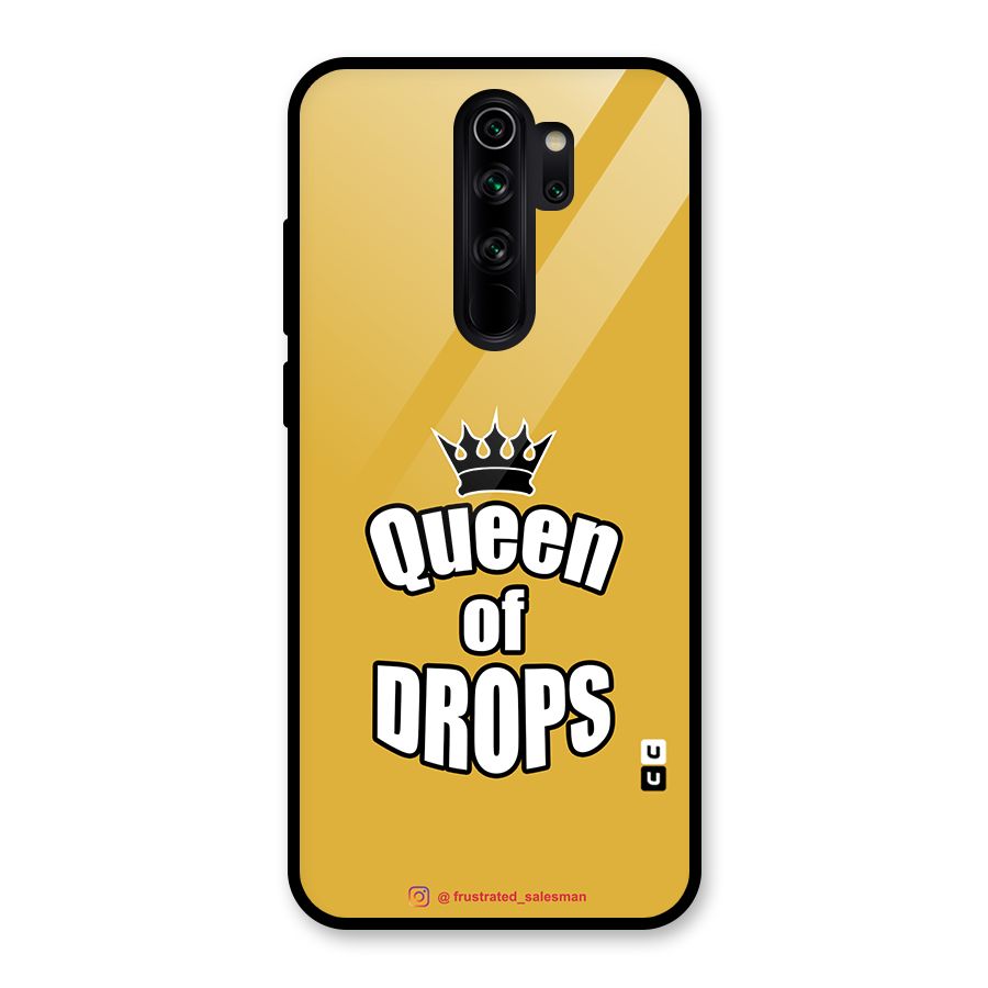 Queen of Drops Mustard Yellow Glass Back Case for Redmi Note 8 Pro