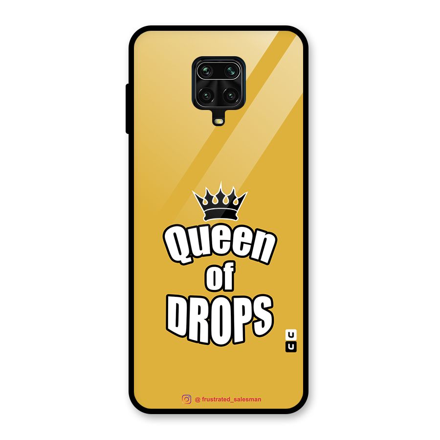 Queen of Drops Mustard Yellow Glass Back Case for Redmi Note 9 Pro Max
