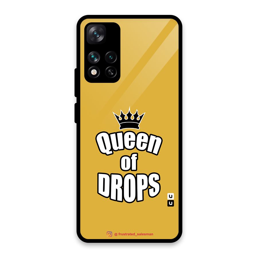 Queen of Drops Mustard Yellow Glass Back Case for Xiaomi 11i HyperCharge 5G