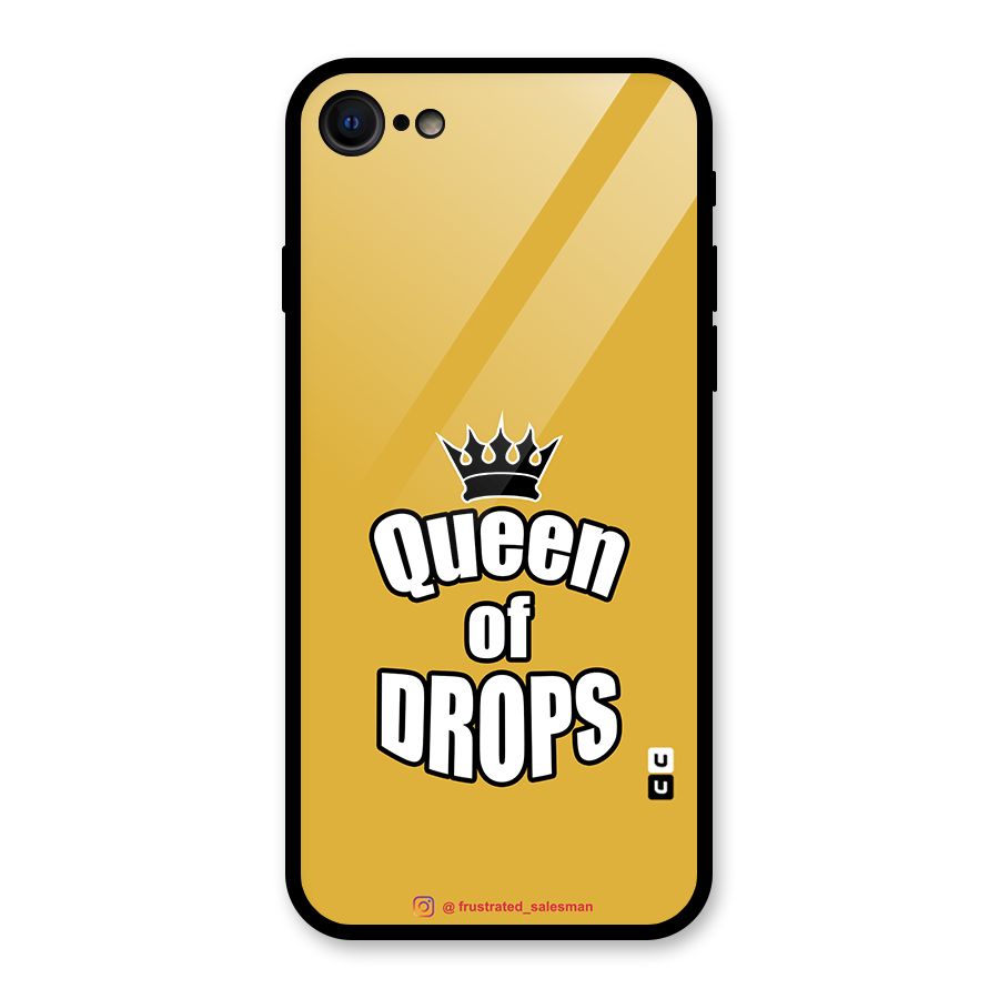 Queen of Drops Mustard Yellow Glass Back Case for iPhone 7