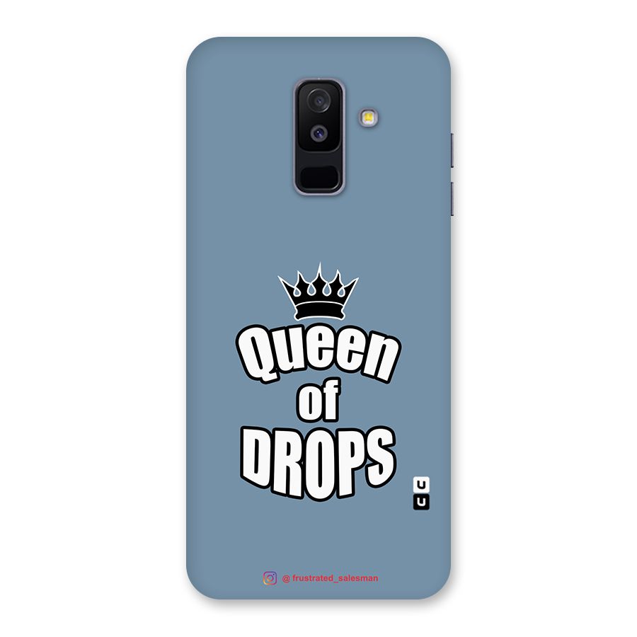 Queen of Drops SteelBlue Back Case for Galaxy A6 Plus