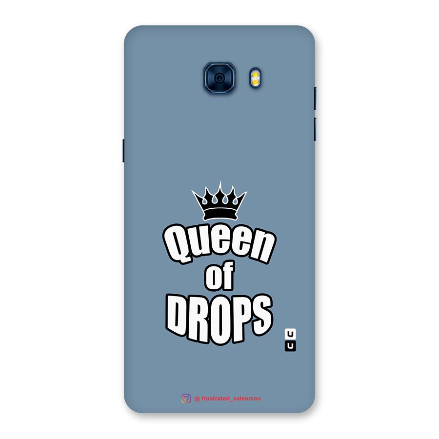 Queen of Drops SteelBlue Back Case for Galaxy C7 Pro